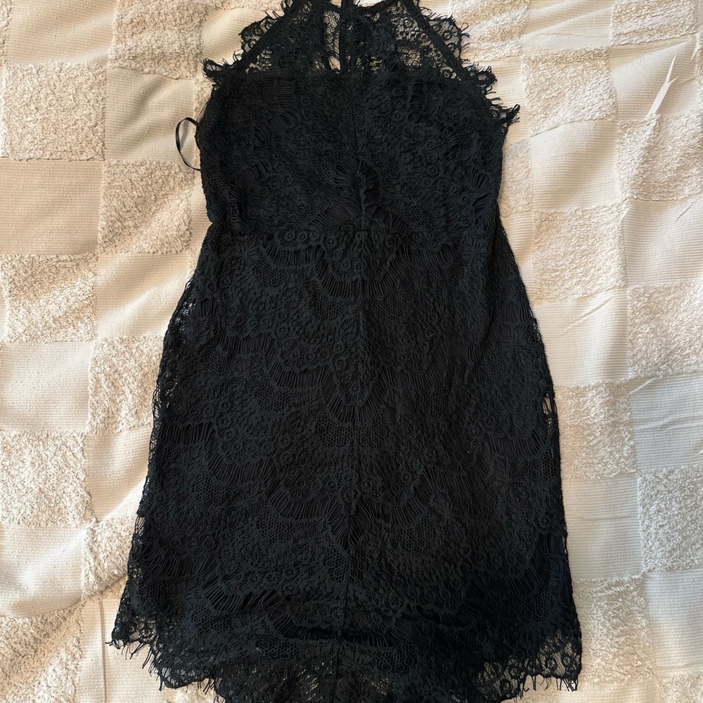 Free People Black Lace Mini Dress